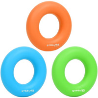 Strauss Silicon Palm Hand Grip Exerciser | Hand Strengthener for Carpal Tunnel Relief and Grip Strength | Silicone Finger Gripper and Finger Stretcher | Ideal for All Skill Levels | Set of 3