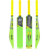 Strauss Rebel Cricket Bat | Full Size | Dimensions: 34 X 4.5 inch | Heavy Duty Hard PVC Plastic Cricket Bat | Tennis & Synthetic Ball Cricket Bat | Tennis Cricket Bat,(Fluorescent Yellow)