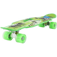 STRAUSS Cruiser Skateboard| Penny Skateboard | Casterboard | Hoverboard | Anti-Skid Board with High Precision Bearings | Wheels with Light |Ideal for 8 Years and above (31 X 8 Inch), (Vibrant Green)