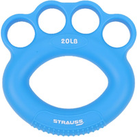 Strauss Adjustable Finger and Hand Exerciser | Finger&Palm Gripper | Hand Strengthener for Carpal Tunnel Relief and Grip Strength for Men & Women, (Blue)
