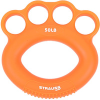 Strauss Adjustable Finger and Hand Exerciser | Finger&Palm Gripper | Hand Strengthener for Carpal Tunnel Relief and Grip Strength for Men & Women, (Orange)