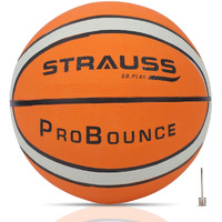 STRAUSS ProBounce Basketball Size 7 | Professional Basket Ball for Indoor-Outdoor Training and Match | Suitable for Hard Surface, Wooden Flooring & Synthetic Surface | for Kids and Adults