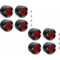 Jaspo Roller Quad Skate, Inline Wheels Skate Wheels with Bearings Quad Skating and Skateboard Wheels Multipack (Roller Skate Wheels (61 mm) - Pack of 8)