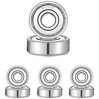 Jaspo ABEC 7 High Precision 608zz Ball Bearing Multifunction Accessories for Skateboards Roller Skates & Inline Skates (PACK OF 8)