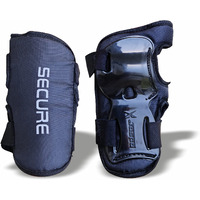 JASPO Secure Hybrid Wrist Guards for Skating, Cycling, Skateboarding, Roller Skating, Inline Skate, Running and All Outdoor Games, Breathable and Washable Fabric, for All Age Groups (Black, Large)
