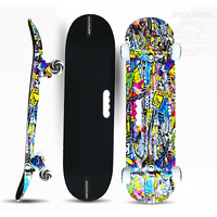 Jaspo Destructor Vibrant Fiber Skateboards 31 X8  Inches, Suitable For Age Group Above 8 Years (31 X8 , Vibrant, Fiber Composite, Black & White)