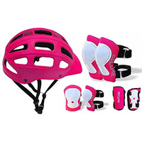 Jaspo Sturdy SX4 Adjustable Multisport Helmet for Skateboarding, Skating, Cycling & Other Sports Age Group up to 4-10 Years for Kids  Made in India (Large, Pink)