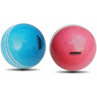 jaspo Cricket PVC Material Ball for Practice Training Matches for All Age Group (Sparkle Ball) Colour -Blue & Pink (Pack of 2)