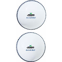 jaspo IncrediBall Soft T20 Cricket Training Balls - Set of 2 Indoor Outdoor Play and Cricket Practice (229 cm Circumference), PVC Material, Colour-White
