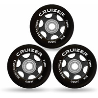 Jaspo Inline PU Wheels 72mm 100mm Inline Spare Skate Wheels, Roller Blade Skating Waveboard Luggage Wheels, Training Replacement Wheels (CRUIZER 72 MM (Pack of 3))