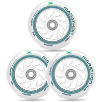 Jaspo Inline PU Wheels 72mm 100mm Inline Spare Skate Wheels, Roller Blade Skating Waveboard Luggage Wheels, Training Replacement Wheels (Marathon 100 MM (Pack of 3))