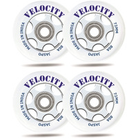 jaspo Inline Pu Wheels 72Mm 100Mm Inline Spare Skate Wheels, Roller Blade Skating Waveboard Luggage Wheels, Training Replacement Wheels (Velocity 72 Mm (Pack Of 4)), Mother Of Pearl