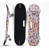 Jaspo Destructor Fiber Skateboards 31X8 Inches Suitable for Age Group Above 8 Years,Black Grip Tape on Front Side Hydro Print on Back Side(Skater Girl)-Durable Fiber Material