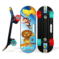 jaspo Fiber Kinder 18 X6  Junior Skateboard For Kids Upto 7 Years Age Suitable For Beginners And Learners Casterboard Skate Board Hoverboard Longboard (Jungle Safari), Multi