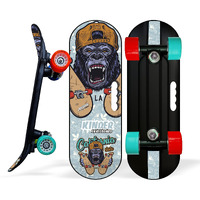 jaspo Fiber Kinder 18 X6  Junior Skateboard For Kids Upto 7 Years Age Suitable For Beginners And Learners Casterboard Skate Board Hoverboard Longboard (Kongempire), Multi