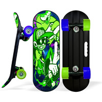 jaspo Fiber Kinder 18 X6  Junior Skateboard For Kids Upto 7 Years Age Suitable For Beginners And Learners Casterboard Skate Board Hoverboard Longboard (Cool Boy), Multi