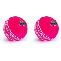 jaspo PVC T-20 Plus Practice Cricket Ball Wind Balls (125-130 Gms) For - Indoor & Outdoor Street & Beach Cricket (Pack Of 2) (Pink)