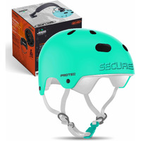 Jaspo Secure Sports Helmet for Cycling, Skating, Skateboarding - for All Age Groups (XS, Cyan)