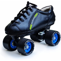 jaspo Unisex Sprint Pro 10 Quad Shoes Fixed Body Outdoor Wheel Roller Skates Approximate For Beginners&Intermediates For Practice&Training Purpose For(All Age Group)(2 Uk(Foot Length 22.5 Cms),Blue)