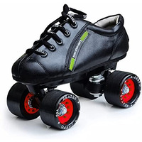 jaspo Unisex Sprint Pro 10 Quad Shoes Fixed Body Outdoor Wheel Roller Skates Approximate For Beginners&Intermediates For Practice&Training Purpose For(All Age Group)(4 Uk(Foot Length 24.5 Cm, Orange)
