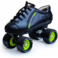 jaspo Unisex Sprint Pro 10 Quad Shoes Fixed Body Outdoor Wheel Roller Skates Approximate For Beginners&Intermediates For Practice&Training Purpose For(All Age Group)(7 Uk(Foot Length 26.5 Cms),Green)