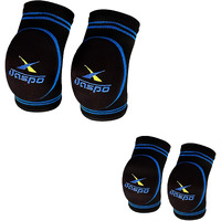jaspo Polypropylene Protec-4 Safe Guards for Knee, Elbow (Medium, Blue)
