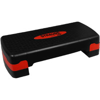 Strauss Aerobic Stepper | Two Height Level Adjustments - 4 inches and 6 inches | Slip-Resistant & Shock Absorbing Platform for Extra-Durability - Supports Upto 200 KG, (Red)