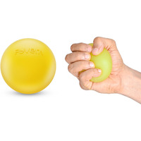 FOVERA Stress Relief SOFT Ball (1 pcs) for Hand Therapy, Exercise, Arthritis, Finger, Wrist, Carpal Tunnel, Pain Relief, Grip Exerciser Strengthening (2.5 inch, Yellow, Soft)