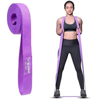 SLOVIC Long Fabric Resistance Bands | Heavy Resistance - Purple, 80LB | Anti-Slip Resistance Bands for Calisthenics with Workout Guide for Glutes, Hip, Thigh, Arms & Leg Workout (1 Year Warranty)