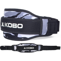 Kobo Multipurpose Gym Belt For Weight Lifting Fitness, Neoprene Padded, 6 Wide Back Support, Adjustable Hook & Loop Closure Powerlifting Deadlift Squat Workout Strength Training, Men Women WTB-20