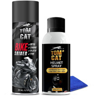 Shadow Securitronics Bike Polish Spray For Shining + Helmet Cleaner Spray - Matte Finish Polish For Bike that Cleans, Protects with Helmet Cleaner Foam Spray | | Long-Lasting (Pack of 2)