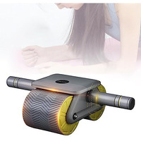 YAGVIZ AB Wheel Roller with Automatic Rebound Assistance and Resistance Springs - Ergonomic Handle - Perfect Home Gym Equipment for Men and Women