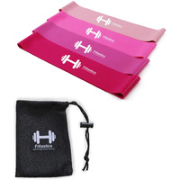 Fitlastics Resistance Loop Band Set for Squats, Hips & Glutes Heavy Workouts for Men & Women - Includes Travel Bag