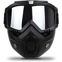 FABSPORTS protective goggles with detachable mask, Anti UV, Windproof, soft foam padded for comfort. Used for Motorcycle, Dirt Bike off road, ATV Ride, snowboarding, skiing, cycling etc