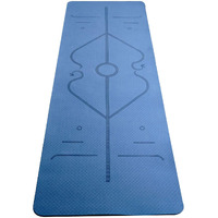 Olivio Professional 10MM PU Leather Extra Thick Yoga Exercise Mat with Carrying Strap for Meditation, Fitness & Exercise - Blue