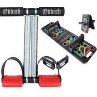 ODDISH Way to Fitness Tummy Trimmer Double Spring with Push-Up Board Combo Pack for Men & Women  Ab Exercise Equipment for Home & Gym Use