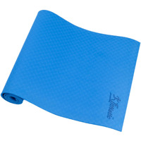 FITNATIC Yoga Mat For Everyone With Cotton Strap, EVA Material, Extra Thick Exercise Mat, ANTI SKID With Superior GRIP, ANTI ODOUR,BLUE.