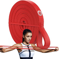XFyt Beyond Boundaries: 15-35 Lbs Pull Up Resistance Band | Natural Rubber Long Loop Thera Bands for Fitness, Workouts, Exercises at Gym or Home for Physio Therapy (7-15Kgs, Red)