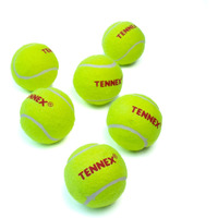 TENNEX Felt Cricket Tennis Ball Hard Yellow for Over Arm Cricket | Heavy Tennis | Standard Size Ball for Cricket Tournament and Practice (Pack of 12)