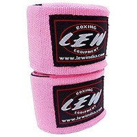 LEW Mexican Style Boxing 180  with Elastic Hand & Wrist Support Multicolor Handwraps (Pink)