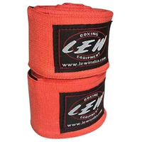 LEW Mexican Style Boxing 180  with Elastic Hand & Wrist Support Multicolor Handwraps (Light Orange)