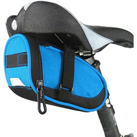 Kraptick Waterproof Cycle Bicycle Bag, Tail Bag for Cycle Accessories- Tools, Mobile Phones Bicycle Storage Bag with Reflective Straps (Basic Blue)