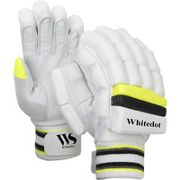 Whitedot Gannet Cricket Batting Gloves||Suitable for Youth|Medium Right Hand||White
