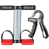 ODDISH Way to Fitness Tummy Trimmer Double Spring with Counter & Hand Gripper Combo Pack for Men & Women - Ab Exercise Equipment for Home & Gym Use - Stomach, Abs, Belly Exercise