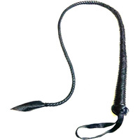 PETS TRIANGLE 3FT Leather Bull Whip leather Handle Black Color