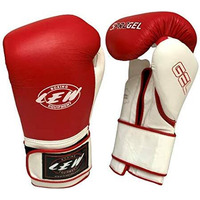 LEW Red White Gel Sparring Gloves (Red White, 16 OZ)