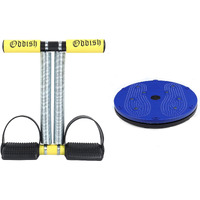 ODDISH; way to fitness Tummy trimmer Double Spring for Abdominal exerciser and Tummy twister for waist trimmer Combo pack for Men and Women (STANDRD-YELLOW)