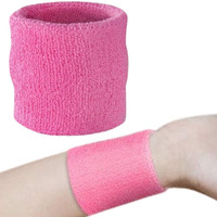Xfyt Comfortable Sweat Wrist Band for Women | Super absorbent Fashion cotton sweatband for girls woman gym workout sports (1 Piece, Pink)