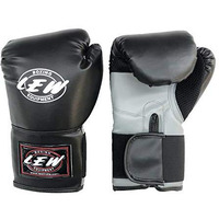LEW 10OZ Black Grey Training Boxing Gloves