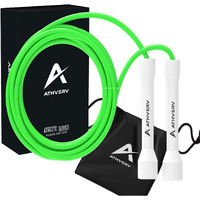 Athverv Jump Rope, Skipping Rope for Tricks and Releases, Green